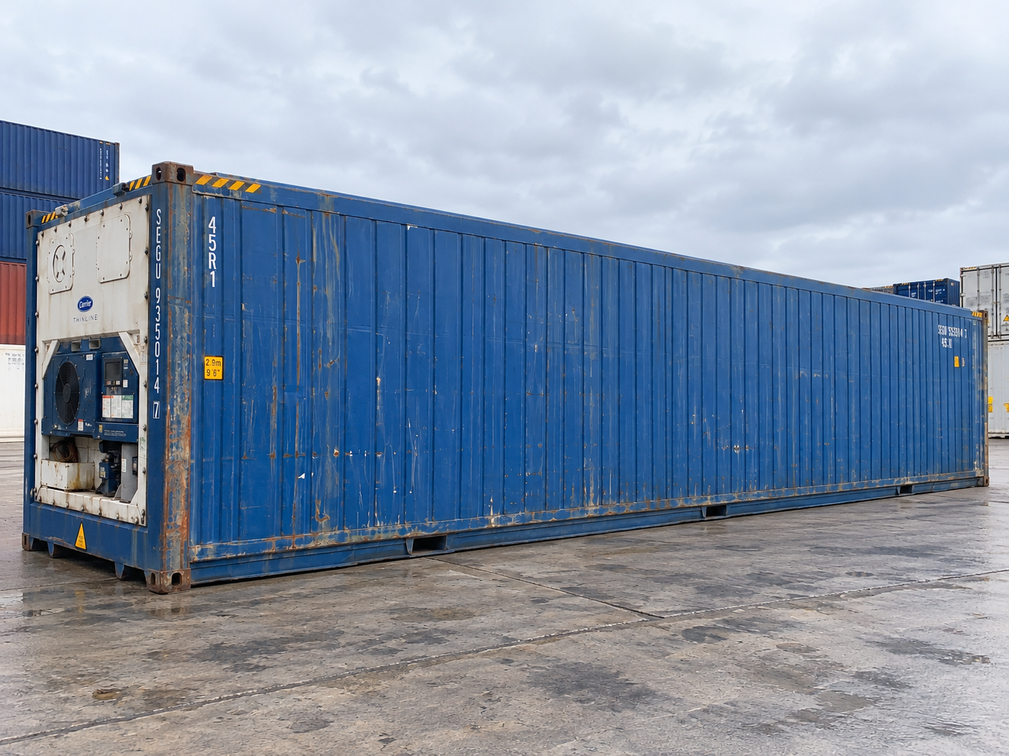 Contêiner Reefer de 40 pés com unidade de refrigeração externa